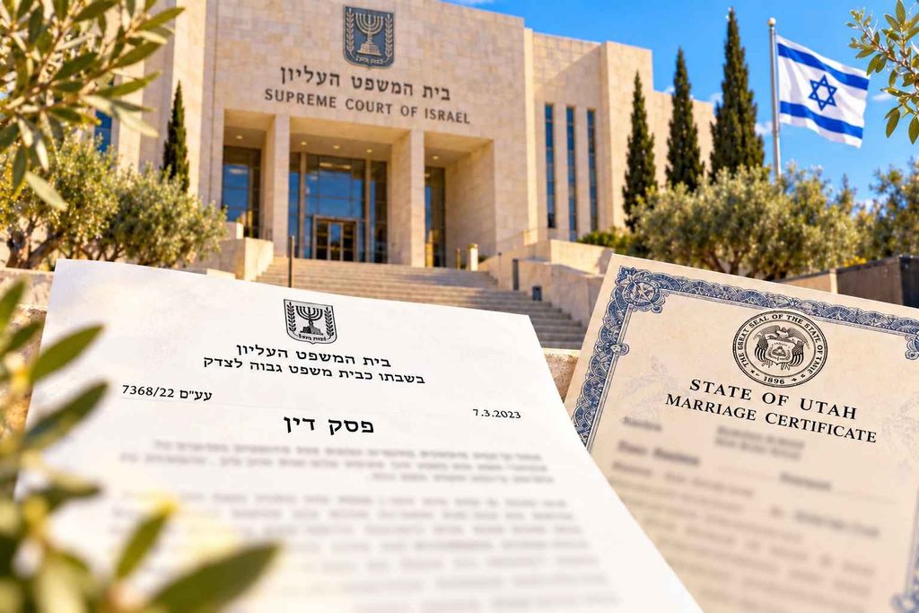 ישראל הכירה בנישואי יוטה